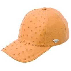 Cachucha Piel Avestruz Mantequilla