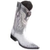Los Altos Ostrich Faded White Pointed Toe Cowboy Boots