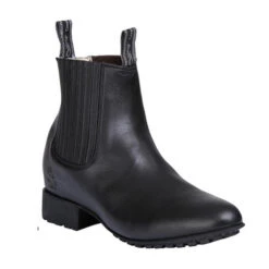 El Canelo Men's Black Botin Charro