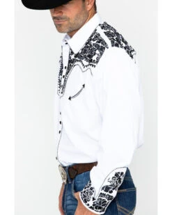 Scully Men's Western Woven Gunfighter Long Sleeve Shirt -Exotic Clothing file 129