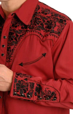 Scully Men's Embroidered Retro Western Shirt - Big & Tall -Exotic Clothing file 1291