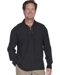 Scully Cantina Lace-Up Shirt -Exotic Clothing file 1304