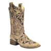 Corral Ladies Stingray Inlay Wide Square Toe Boots