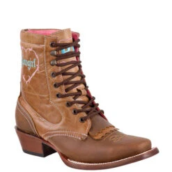 Quincy Women's Square Toe Lacer Boots -Exotic Clothing file 1428