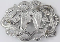 Western Buckle Horse & Python Design