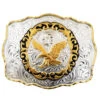 RECTANGULAR METAL BUCKLE WITH EAGLE WD037