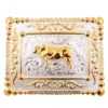 METAL BUCKLE WITH GOLDEN HORSE WD034