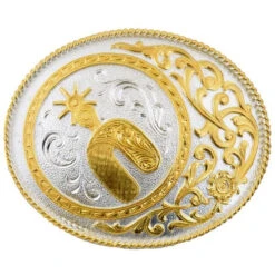 OVAL METAL BUCKLE WITH SPUR WD018