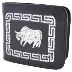 Cartera Cuero Bordada IMP-41656