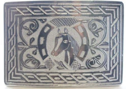 Horse & Horseshoe Western Buckle