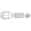 SILVER HARDWARE 4 WHITE STONES BK3328