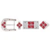 IRONWORK SILVER 4 STONES RED BK3312