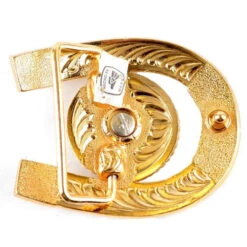 HORSESHOE METAL BUCKLE WITH GOLDEN COCK WD046