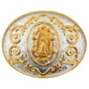 OVAL METAL BUCKLE WITH VIRGIN MARY WD021