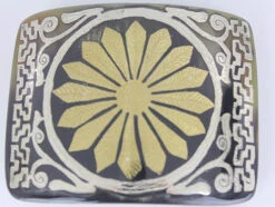 Western Buckle With Flower Design