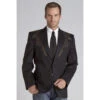 Circle S Men's Apparel - Galveston Sport Coat W/ Boot-Stitch Yokes - Black
