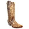 Corral Women's Brown Inlay Embroidery Western Boot