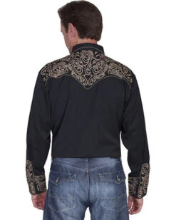 Scully Embroidered Scroll Western Shirt
