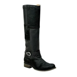 Cuadra Black Ladies Military Style Boot