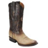 Cuadra Ostrich Belly Wide Square Toe Boots