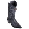 Los Altos Grisly Black Cowboy Boots J-Toe