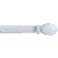 Los Altos Men's White Ostrich Cowboy Belt