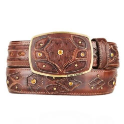 Men's Western Fashion Ostrich Belts -Exotic Clothing file 323