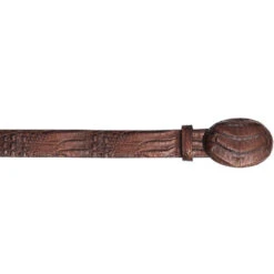Wax Brown Caiman Belly Cowboy Belt