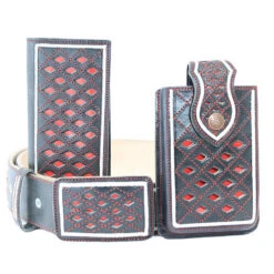 Cinto Cartera & Funda Charra Navajeada & Pita