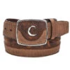 Cuadra Men's Modern Leather Belt Santana Honey
