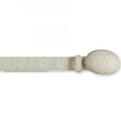 Los Altos Men's White-White Ostrich Cowboy Belt