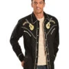 Scully Rock 'N Roll Embroidered Retro Western Shirt