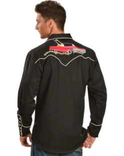 Scully Rock 'N Roll Embroidered Retro Western Shirt -Exotic Clothing file 362