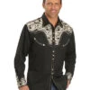 Scully Men's Silver Embroidered Gunfighter Shirt