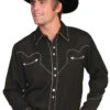 Scully Men's Black Long Sleeve Western Shirt