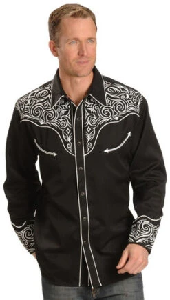 Scully Full Stitched Yoke Retro Western Shirt