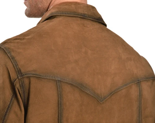 Scully Suede Leather Western Shirt 2 Scully Suede Leather Western Shirt - Image 2