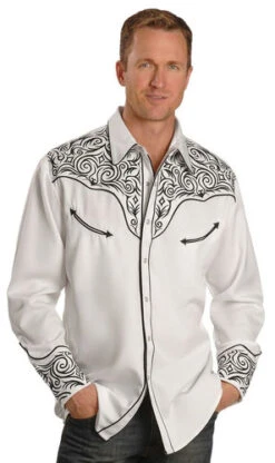 Scully Fancy Full Stitched Retro Western Shirt