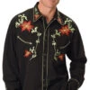 Scully Floral Embroidery Vintage Western Shirt