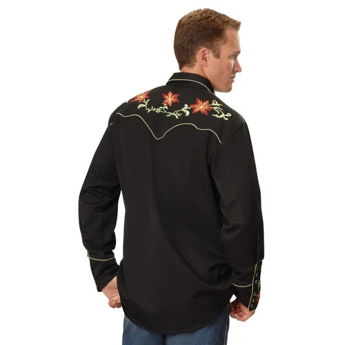Scully Floral Embroidery Vintage Western Shirt 2 Scully Floral Embroidery Vintage Western Shirt - Image 2