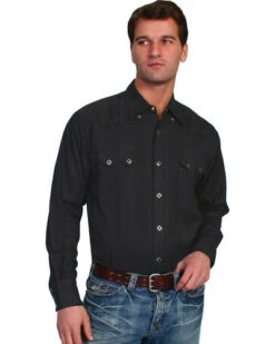 Scully Tone-on-tone Dobby Striped Western Shirt