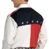 Scully Patriotic American Flag Colorblock Western Shirt