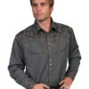 Scully Floral Embroidered Western Shirt