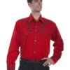 Scully Men's Embroidered Yoke Western Shirt