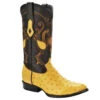 Cuadra Men's Ostrich Cowboy Boots - Yellow