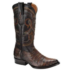 Cuadra Men's Caiman Belly Cowboy Boots - Lumber Bone