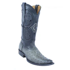 Cuadra Men's Flama Gris Ostrich Western Snip Toe Boot - Baby Blue
