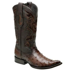 Cuadra Men's Ostrich Flame Chihuahua Pointed Toe Boots