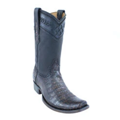 Cuadra Men's Lumber Moka Caiman Belly Boots - Semi Square Toe