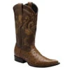 Cuadra Men's Ostrich Chihuahua Pointed Toe Boots - Honey
